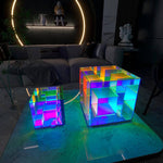 Luminária de mesa Cubo Mágico em Acrílico RGB