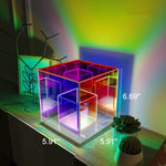 Luminária de mesa Cubo Mágico em Acrílico RGB