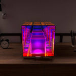 Luminária de mesa Cubo Mágico em Acrílico RGB