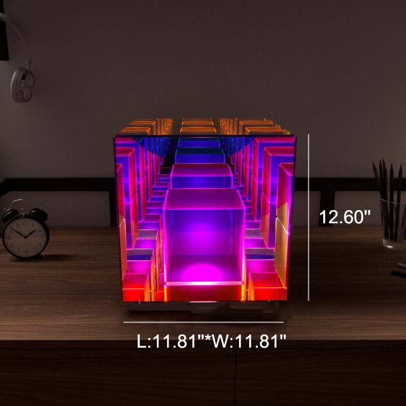 Luminária de mesa Cubo Mágico em Acrílico RGB