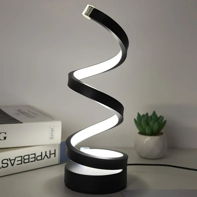 Luminária de mesa Dimerizável SPIRALUX - Iluminação Moderna em Espiral para Escritório e Quarto