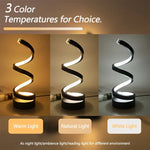 Luminária de mesa Dimerizável SPIRALUX - Iluminação Moderna em Espiral para Escritório e Quarto