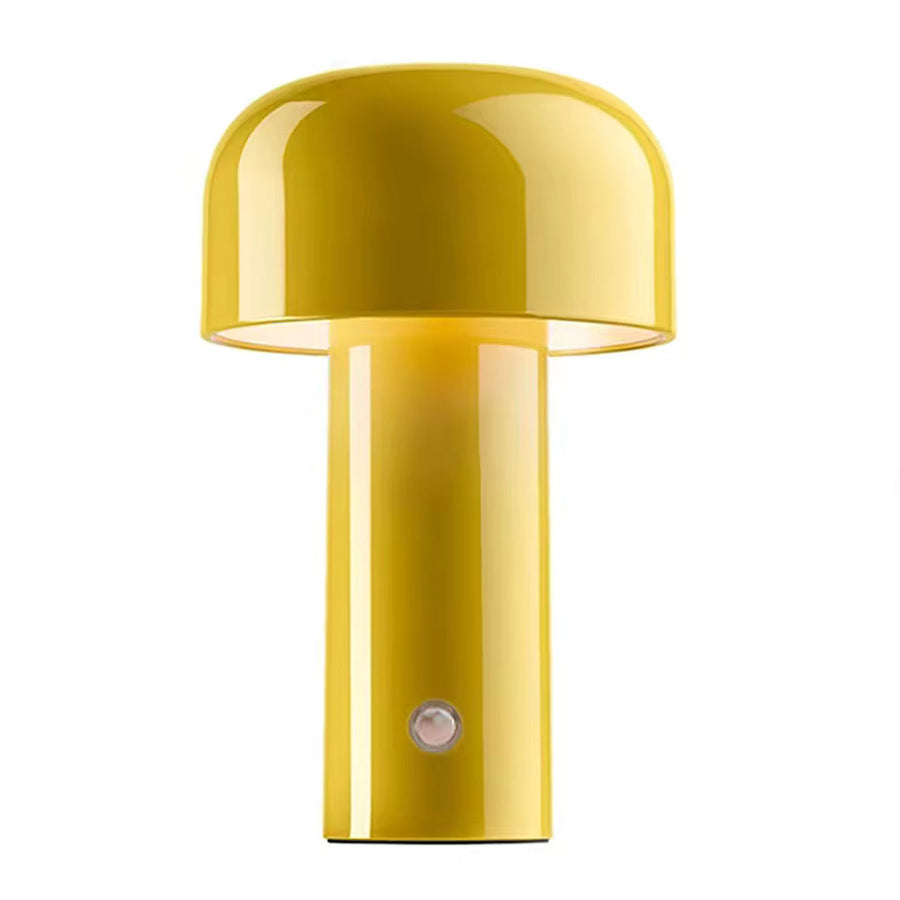 Luminária de mesa Dimerizável e Portátil - Recarregável via USB com Controle Touch para Cabeceira Amarelo