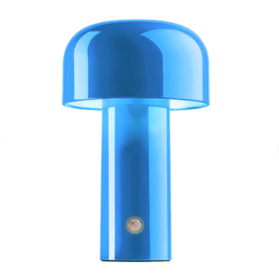 Luminária de mesa Dimerizável e Portátil - Recarregável via USB com Controle Touch para Cabeceira Azul