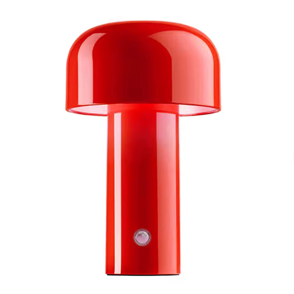 Luminária de mesa Dimerizável e Portátil - Recarregável via USB com Controle Touch para Cabeceira Vermelho