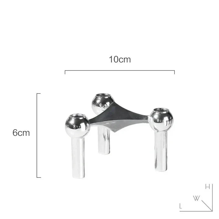Luminária de mesa Elegante com Design Molecular | Decoração Escultural Nórdica para Sua Casa Prata 1- Pacote (Uma Peça)