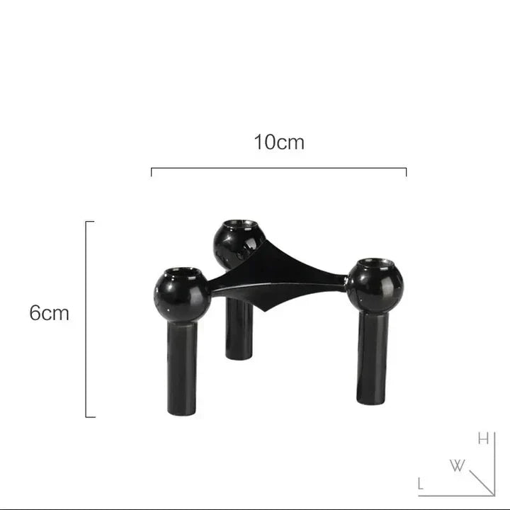 Luminária de mesa Elegante com Design Molecular | Decoração Escultural Nórdica para Sua Casa Preto 1- Pacote (Uma Peça)