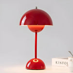 Luminária de mesa Escandinava Dome - Iluminação de Escritório de Estilo Mid-Century Vermelho