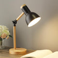 Luminária de mesa Escandinava NordicGlow em Madeira | Abajur LED Contemporâneo Preto