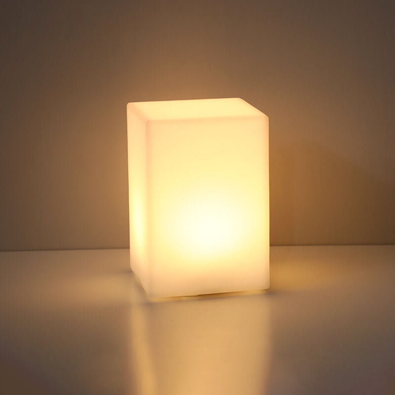 Luminária de mesa Geométrica Moderna com Controle Remoto – Abajur Decorativo Criativo em LED Coluna quadrada