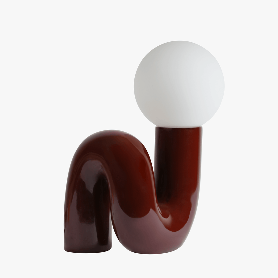 Luminária de mesa Gittana Elegante Vermelho Bordeaux