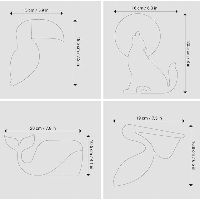 Luminária de mesa Infantil Portátil com Estampas Coloridas de Animais