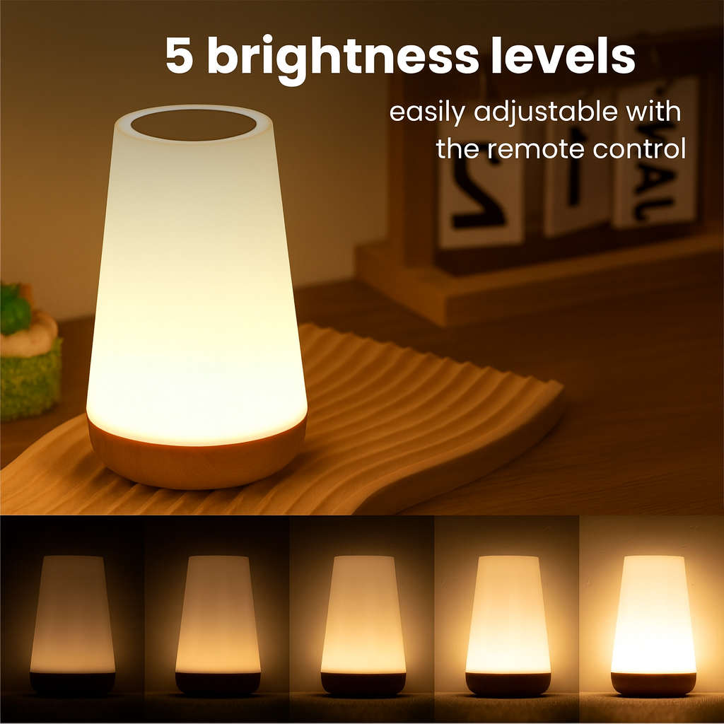 Luminária de mesa LED Bombees: Abajur com Mudança de Cor RGB