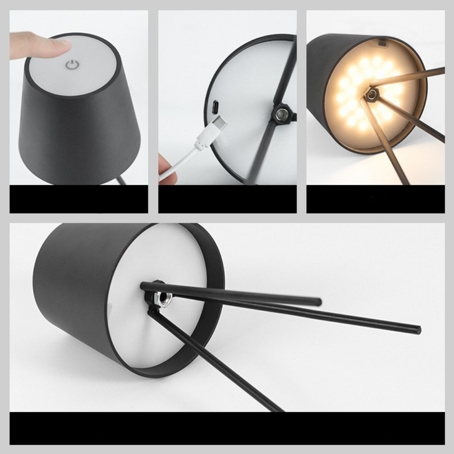 Luminária de mesa LED Sem Fio com Controle Tátil - Triolight