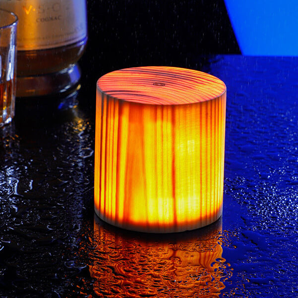 Luminária de mesa LED Touch em Madeira | Abajur Moderno para Decoração