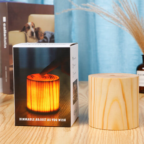 Luminária de mesa LED Touch em Madeira | Abajur Moderno para Decoração