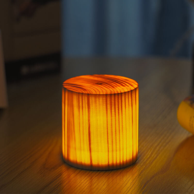 Luminária de mesa LED Touch em Madeira | Abajur Moderno para Decoração