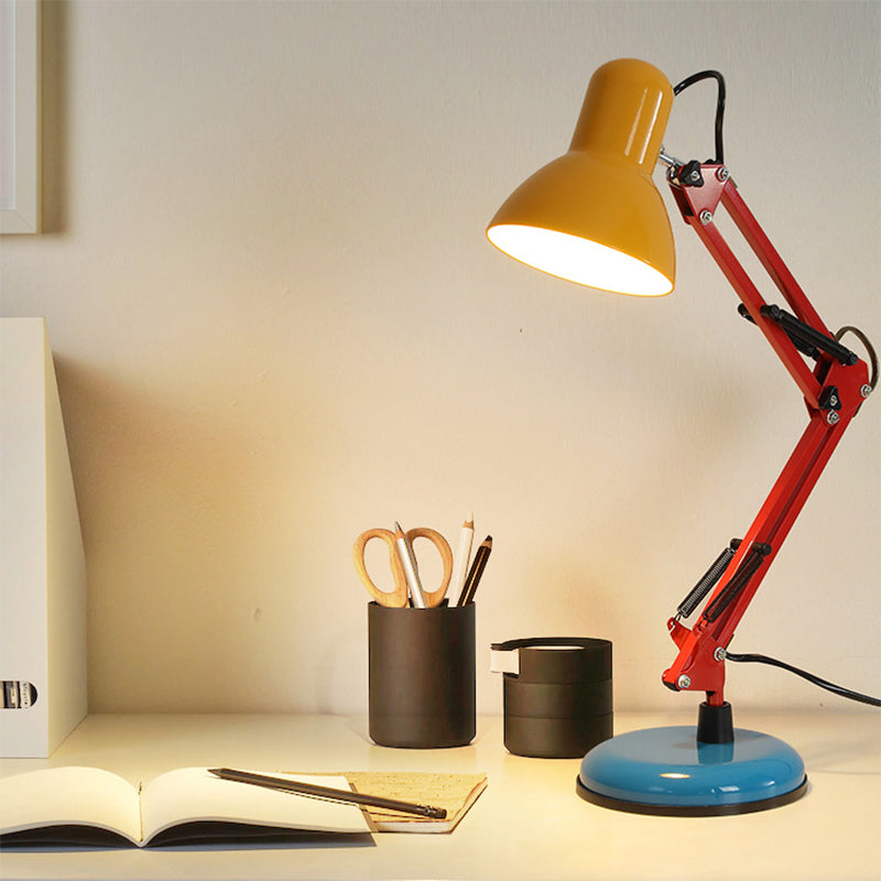 Luminária de mesa Meio Círculo Simples em Metal Estilo Moderno Memphis com 1 Lâmpada para Escritório