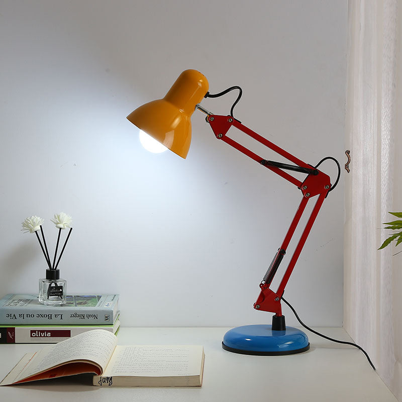 Luminária de mesa Meio Círculo Simples em Metal Estilo Moderno Memphis com 1 Lâmpada para Escritório