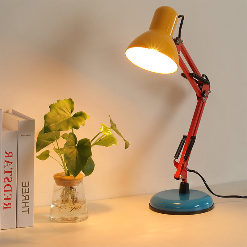 Luminária de mesa Meio Círculo Simples em Metal Estilo Moderno Memphis com 1 Lâmpada para Escritório