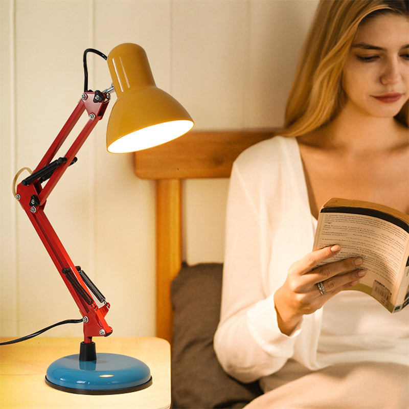 Luminária de mesa Meio Círculo Simples em Metal Estilo Moderno Memphis com 1 Lâmpada para Escritório