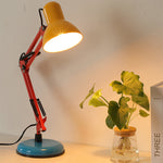 Luminária de mesa Meio Círculo Simples em Metal Estilo Moderno Memphis com 1 Lâmpada para Escritório