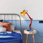 Luminária de mesa Meio Círculo Simples em Metal Estilo Moderno Memphis com 1 Lâmpada para Escritório