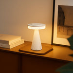 Luminária de mesa Moderna em Formato de Cogumelo – Abajur LED Elegante com Intensidade de Luz Ajustável Branco