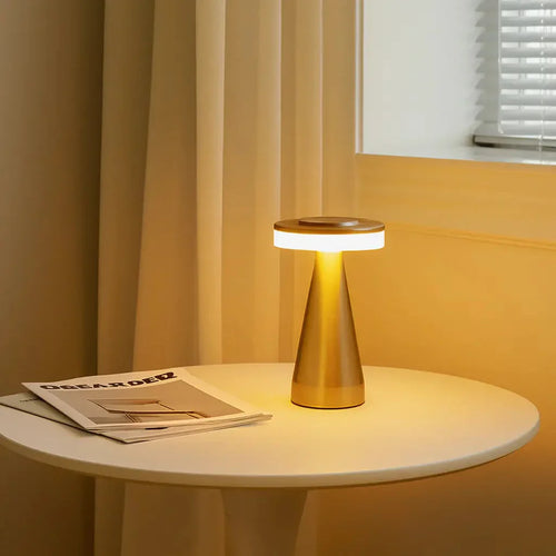 Luminária de mesa Moderna em Formato de Cogumelo – Abajur LED Elegante com Intensidade de Luz Ajustável