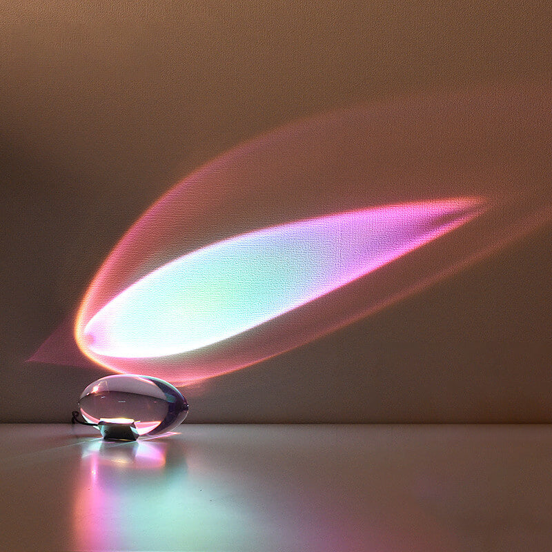 Luminária de mesa Olho de Anjo com Efeito de Cristal Pequeno Colorido + Controle Remoto