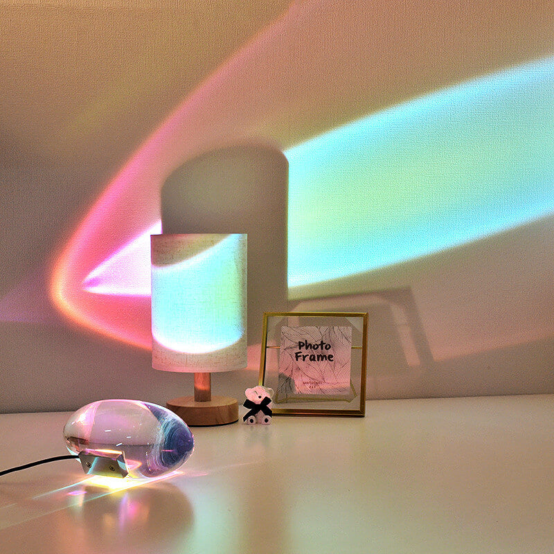 Luminária de mesa Olho de Anjo com Efeito de Cristal