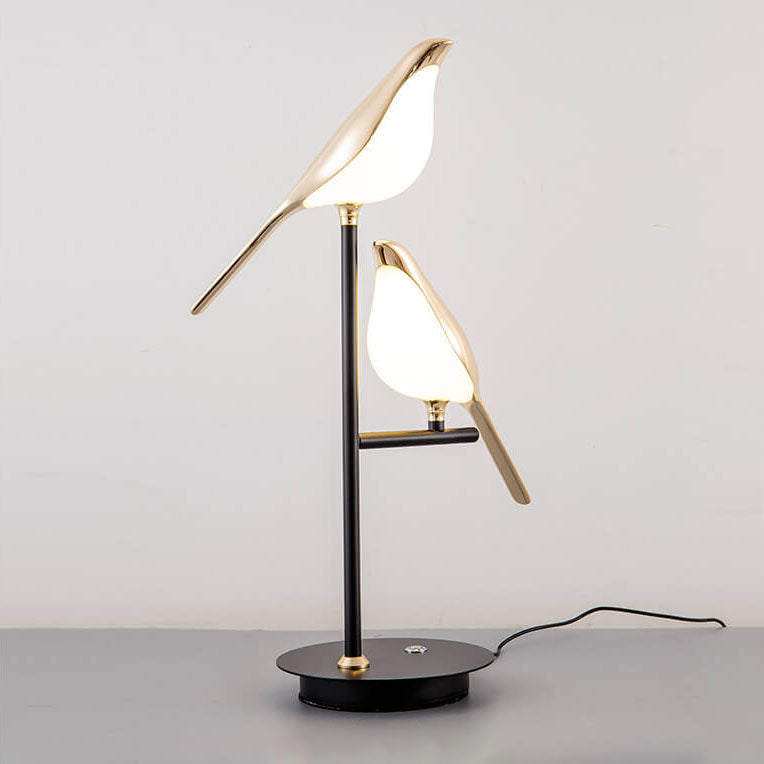 Luminária de mesa Pássaro Magpie LED Estilo Moderno – Iluminação Minimalista para Escritório Nórdico