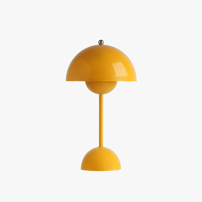 Luminária de mesa Recarregável Estilo Vaso Floral com Dimerização - Perfeita para Ambientes Modernos Amarelo Mostarda