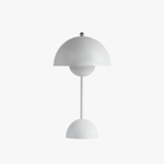 Luminária de mesa Recarregável Estilo Vaso Floral com Dimerização - Perfeita para Ambientes Modernos Branco Brilhante