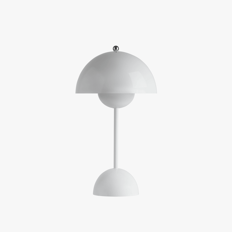 Luminária de mesa Recarregável Estilo Vaso Floral com Dimerização - Perfeita para Ambientes Modernos Branco Brilhante