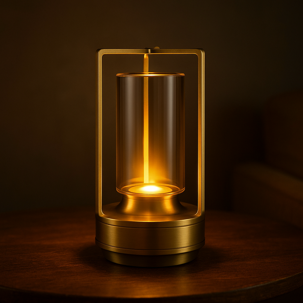 Luminária de mesa Recarregável e Portátil LED com Toque – Ideal para Quarto e Sala de Estar Ouro