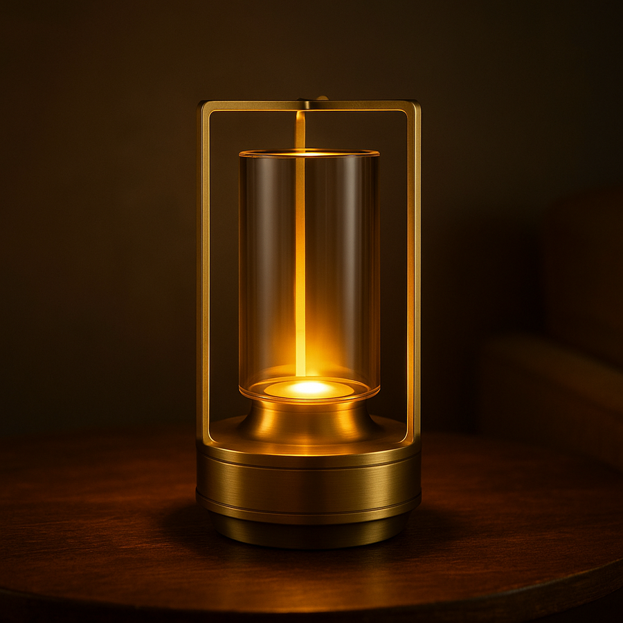 Luminária de mesa Recarregável e Portátil LED com Toque – Ideal para Quarto e Sala de Estar Ouro