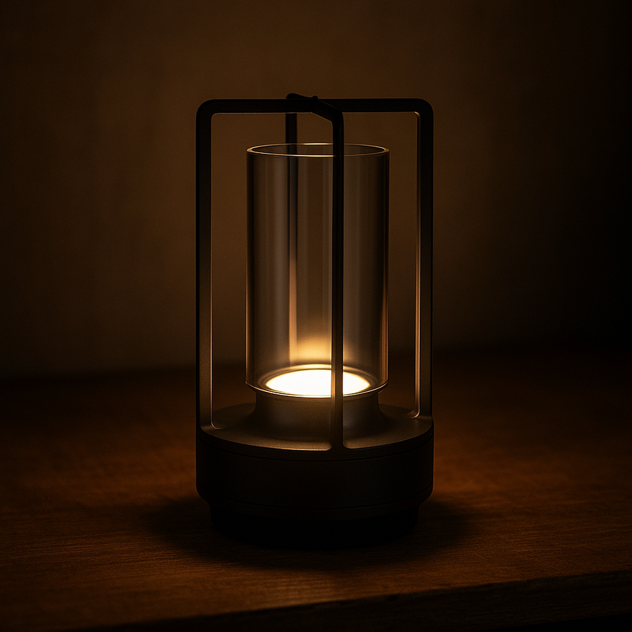 Luminária de mesa Recarregável e Portátil LED com Toque – Ideal para Quarto e Sala de Estar Preto