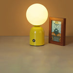 Luminária de mesa Redonda em Acrílico LED Estilo Escandinavo com Conexão USB para Quarto Amarelo Dimerizável Infinito 5V