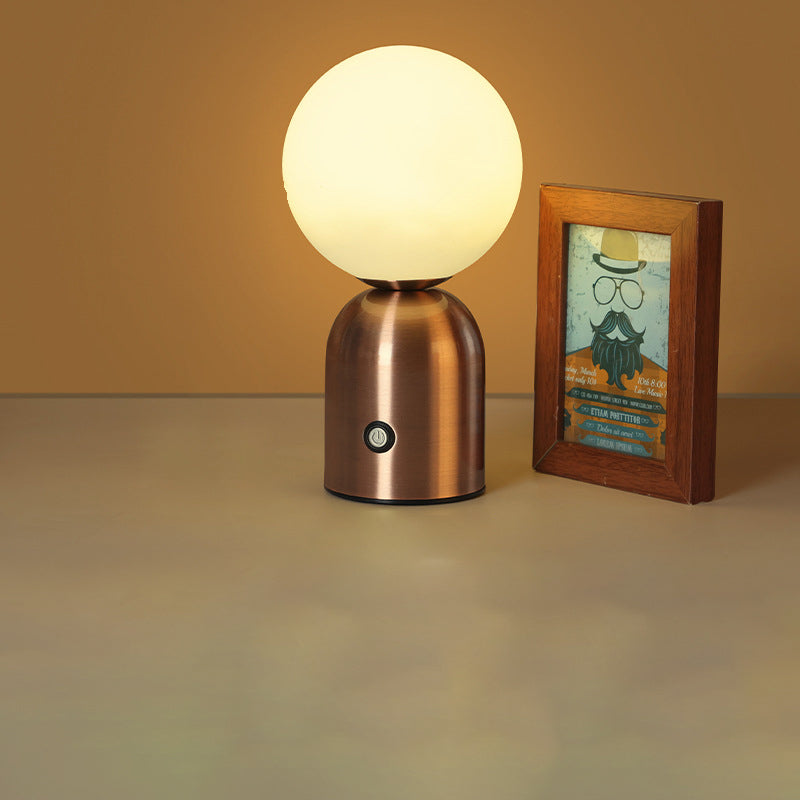 Luminária de mesa Redonda em Acrílico LED Estilo Escandinavo com Conexão USB para Quarto Ouro Rosa Dimerizável Infinito 5V