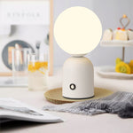 Luminária de mesa Redonda em Acrílico LED Estilo Escandinavo com Conexão USB para Quarto
