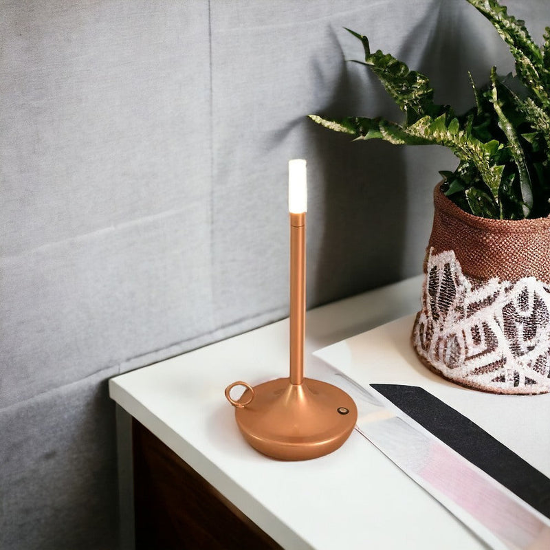 Luminária de mesa Táctil em Forma de Vela Recarregável - Perfeita para Camping, Escritórios, Cafés, Restaurantes e Muito Mais - Luz LED Duradoura com 3 Intensidades de Iluminação