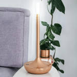 Luminária de mesa Táctil em Forma de Vela Recarregável - Perfeita para Camping, Escritórios, Cafés, Restaurantes e Muito Mais - Luz LED Duradoura com 3 Intensidades de Iluminação Cobre