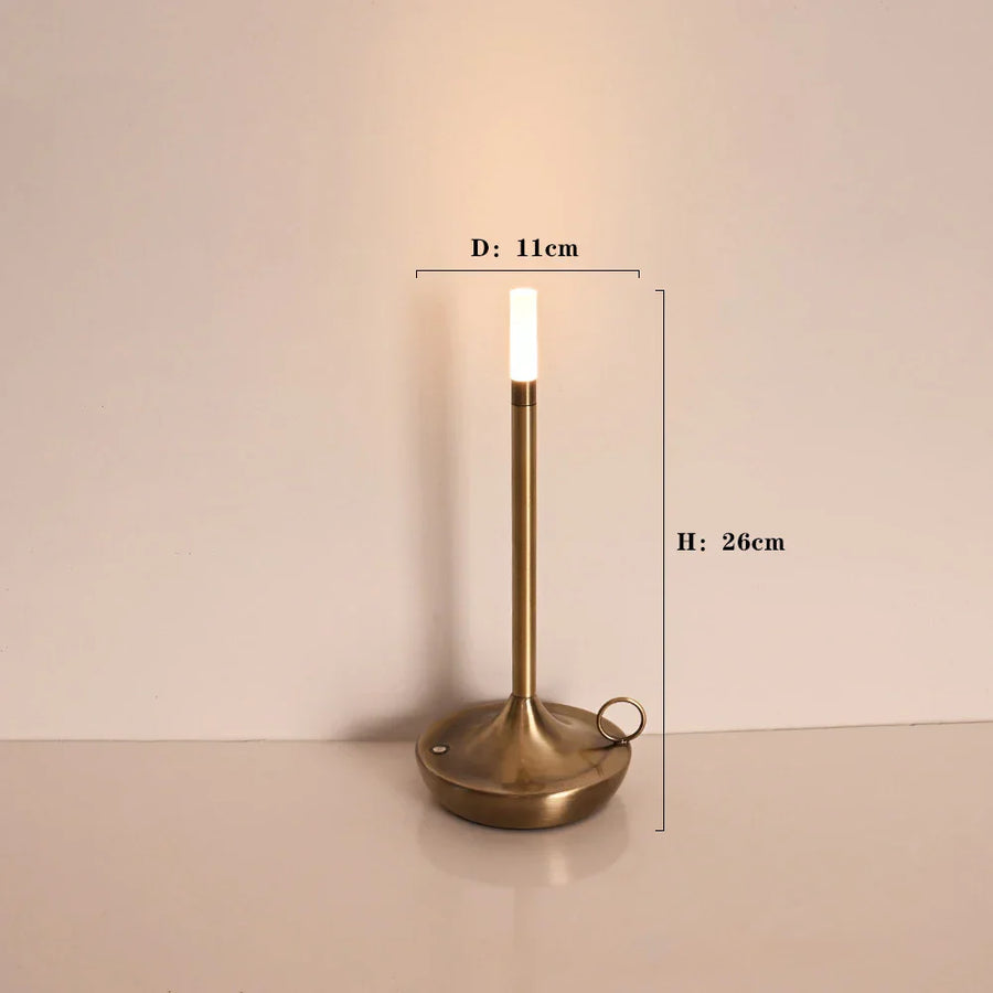 Luminária de mesa Táctil em Forma de Vela Recarregável - Perfeita para Camping, Escritórios, Cafés, Restaurantes e Muito Mais - Luz LED Duradoura com 3 Intensidades de Iluminação