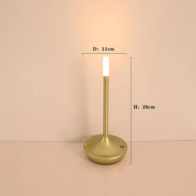 Luminária de mesa Táctil em Forma de Vela Recarregável - Perfeita para Camping, Escritórios, Cafés, Restaurantes e Muito Mais - Luz LED Duradoura com 3 Intensidades de Iluminação