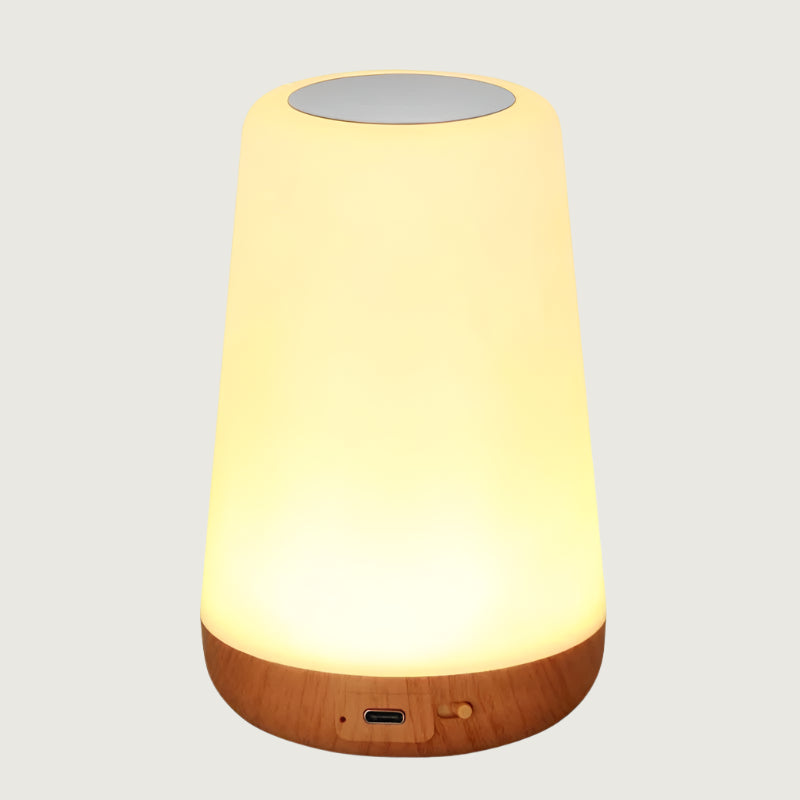 Luminária de mesa TouchLight – Lâmpada LED Portátil com Controle Táctil, Cores Variáveis e Carregamento USB-C 13 Cores - com controle remoto (7 cm x 15 cm)