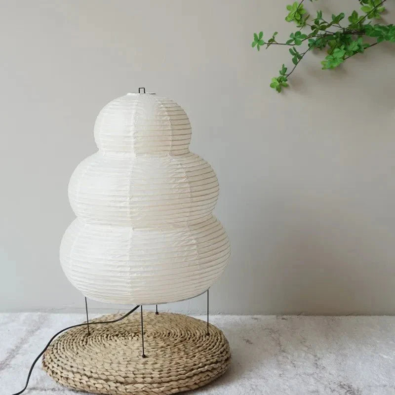 Luminária de mesa Wabi-Sabi em Papel de Arroz | Iluminação Minimalista no Estilo Japonês