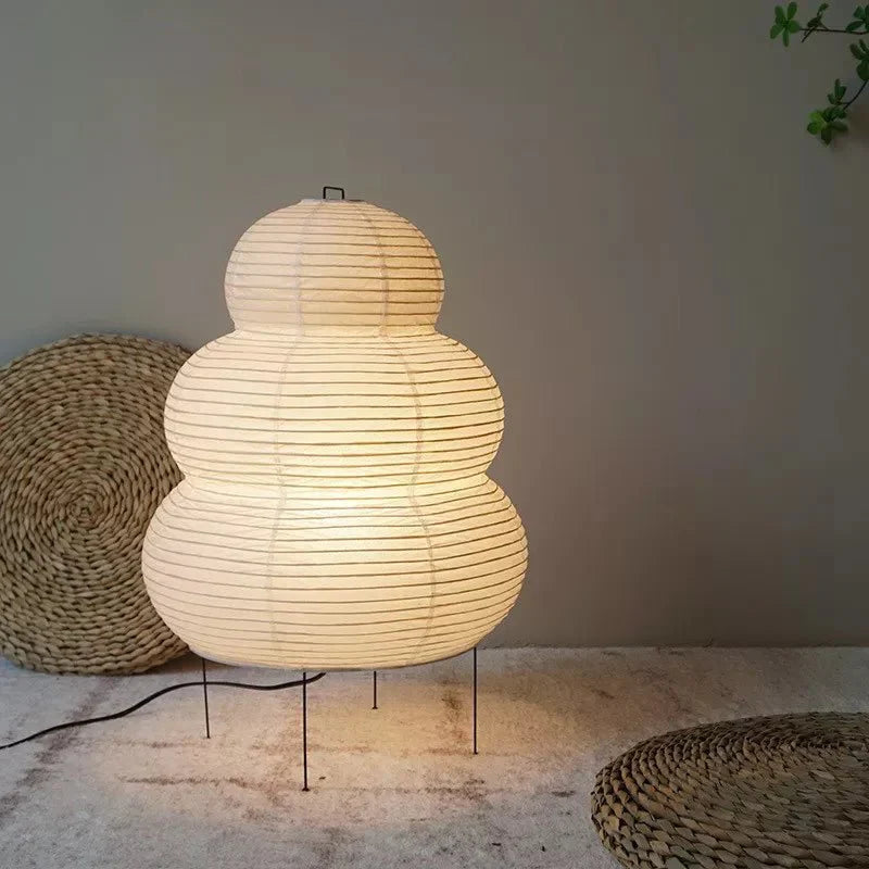 Luminária de mesa Wabi-Sabi em Papel de Arroz | Iluminação Minimalista no Estilo Japonês