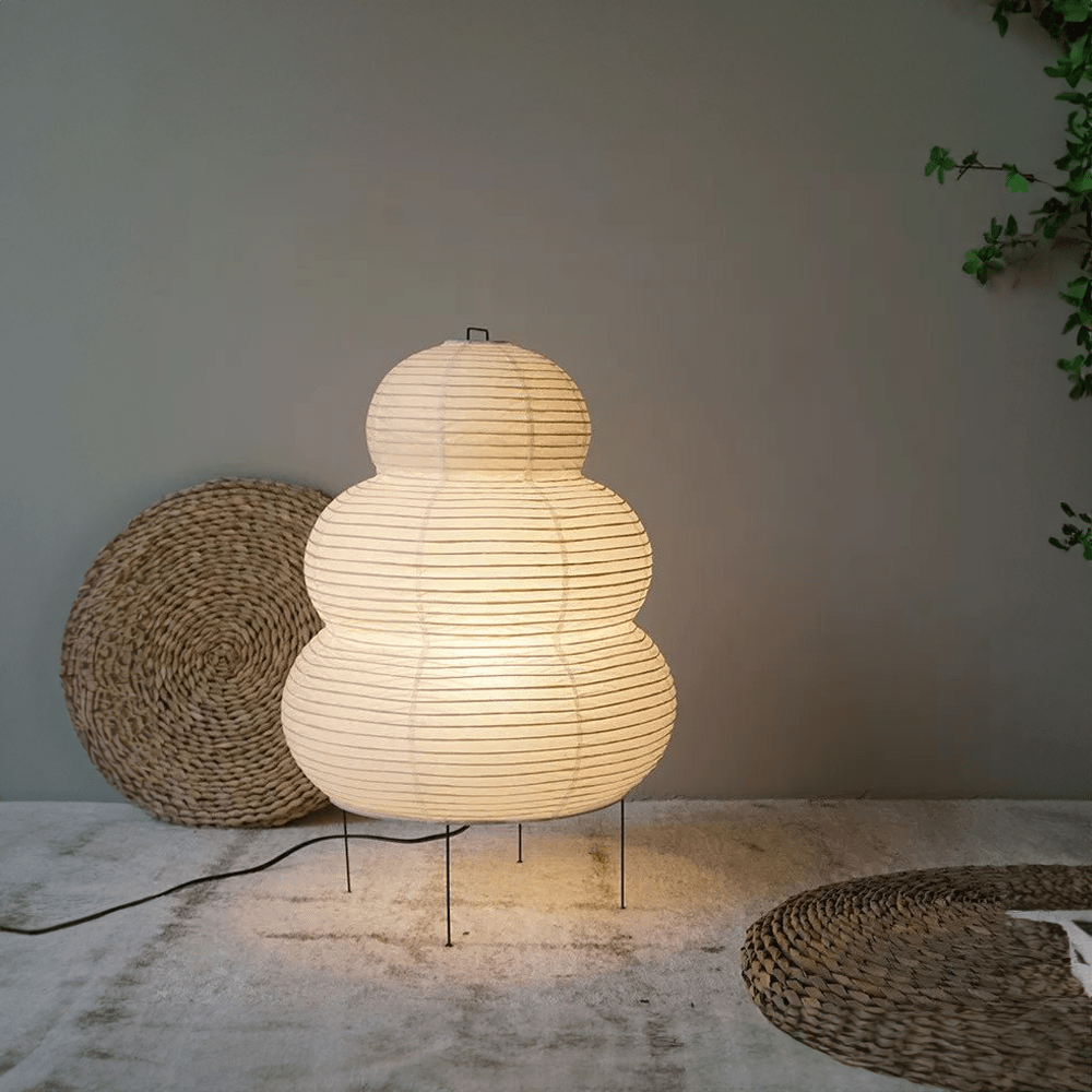 Luminária de mesa Wabi-Sabi em Papel de Arroz | Iluminação Minimalista no Estilo Japonês