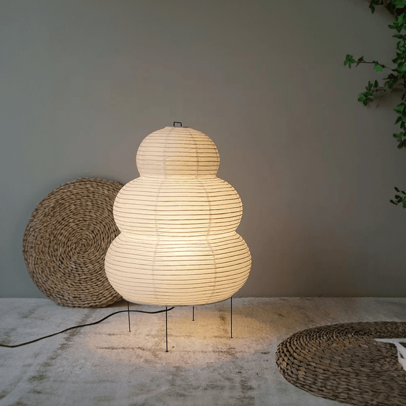 Luminária de mesa Wabi-Sabi em Papel de Arroz | Iluminação Minimalista no Estilo Japonês